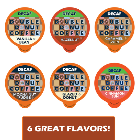 DOUBLE DONUT Double Donut Flavored DECAF Coffee Variety Pack - 24 Ct WM-DD-D-OldVP-24